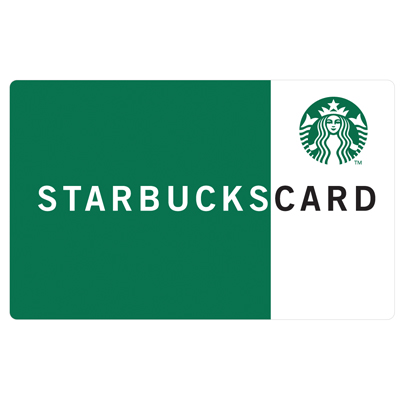 STARBUCKS<sup>&reg;</sup> $25 Gift Card - Treat yourself to hot or cold drinks, snacks, gifts and more!