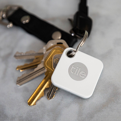 TILE<sup>&reg;</sup>Mate (4 Pack) with Replaceable Battery - Ring your things!  Attach a tile to items such as your key chain and use your phone to locate the items or click the tile mate to locate your phone, up to 150ft range.  This Bluetooth<sup>&reg;</sup> tracker pack includes 4 tiles, each with a replaceable battery.  Additional replaceable batteries not included.